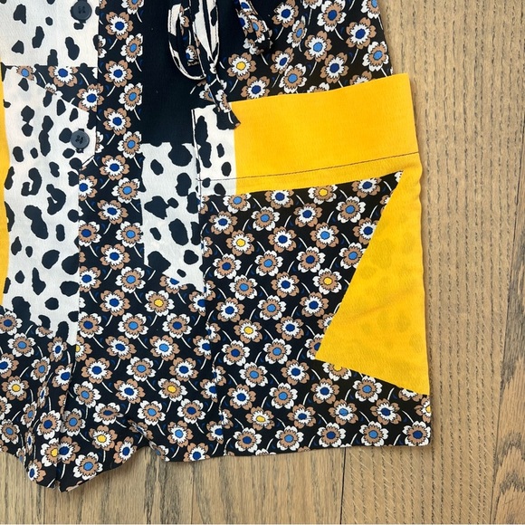 Topshop Women’s Spaghetti Strap Bohemian Patchwork Romper Size US 2 - Picture 5 of 16